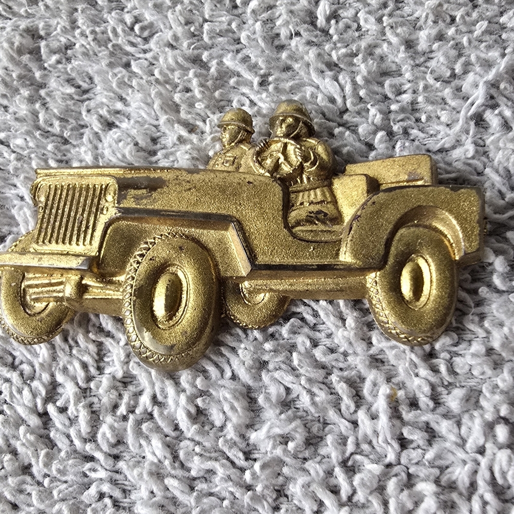 Army Jeep Brooch Pin - Picture 7 of 10